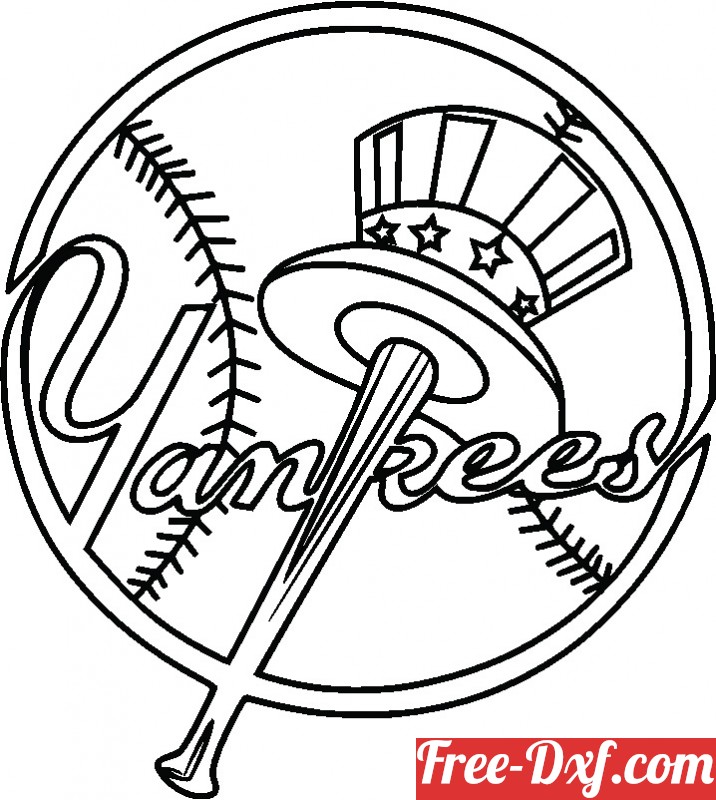 Download New York Yankees logo A3MPU High quality free Dxf files,