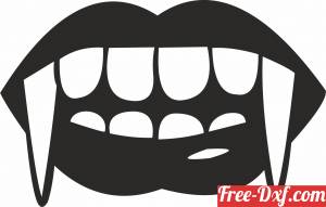 download Dracula teeth Lips Halloween Vampire free ready for cut