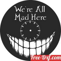 download We're all made here  wall clock free ready for cut