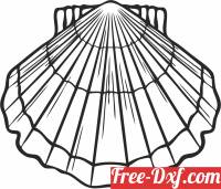 download Scallop silhouette free ready for cut