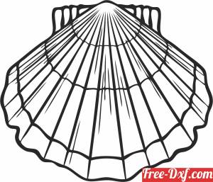 download Scallop silhouette free ready for cut