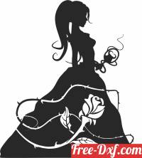 download princess silhouette cliparts free ready for cut