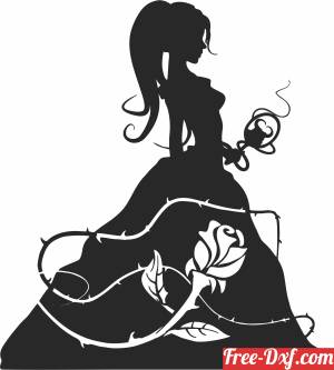 download princess silhouette cliparts free ready for cut
