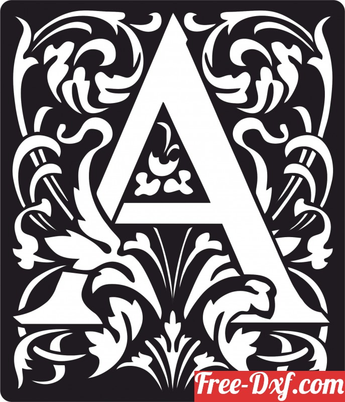 Letter A Monogram SVG