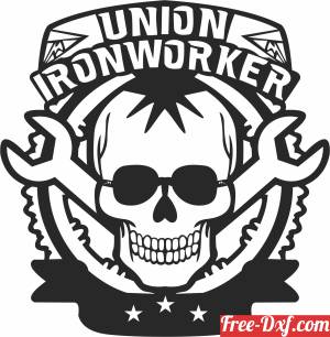 download iron worker skull cliparts free ready for cut