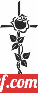 cross with flower cliparts