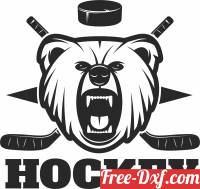 download Hockey bear logo free ready for cut
