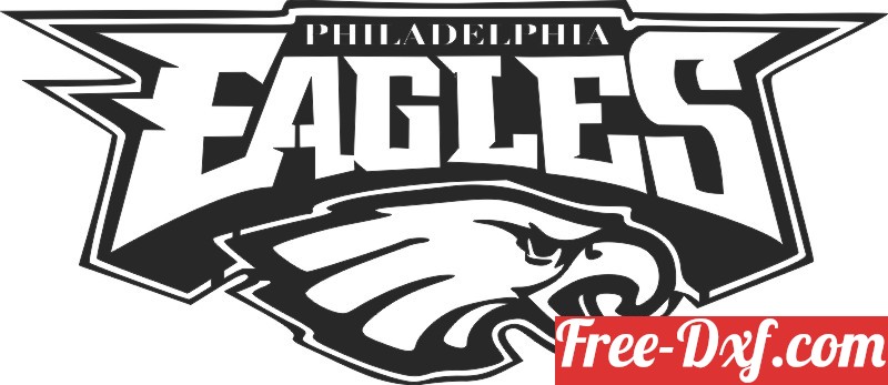 philadelphia eagles svg black and white