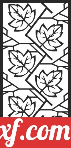decorative leaves pattern wall screen