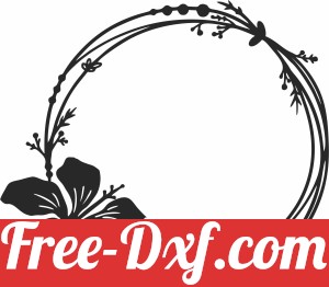 Flower wreath wall arts