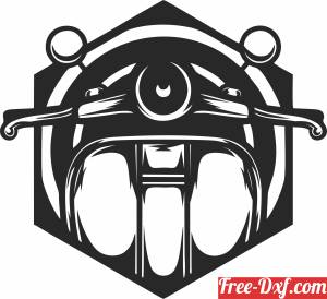 download Retro vespa logo design free ready for cut