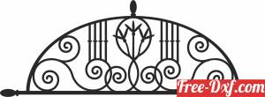 download decorative arched design art free ready for cut