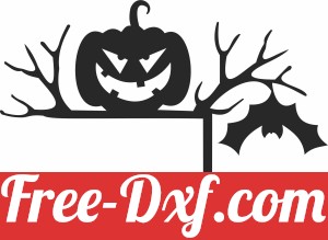 pumpkin halloween corner stake clipart