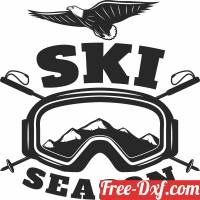download ski season eagle art free ready for cut