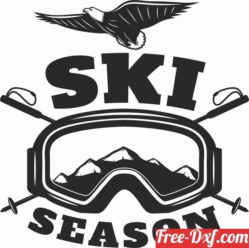 Download ski season eagle art Atetz High quality free Dxf files,