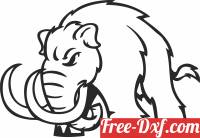 download mammoth mascot elephant clipart free ready for cut