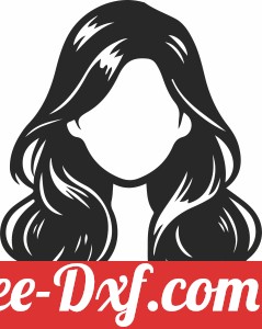 Women head with hair silhouette