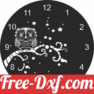 owl Wall Clock Vinyl
