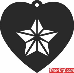 download Heart arrows ornament free ready for cut
