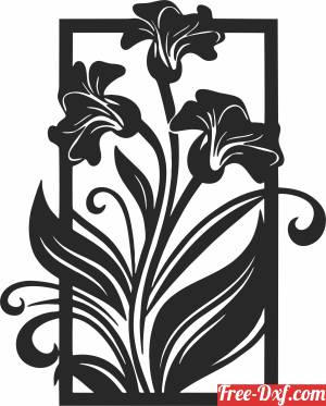 download flowers pattern wall panel free ready for cut