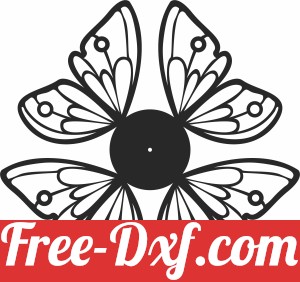 decorative wall clock buterfly