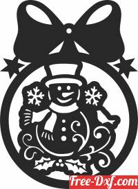download christmas snowman ornament cliparts free ready for cut