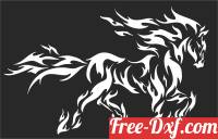 download horse with fire arts free ready for cut