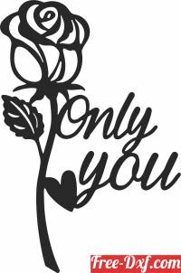 download Flower only you clipart free ready for cut