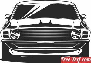 download calssic Mustang clipart free ready for cut