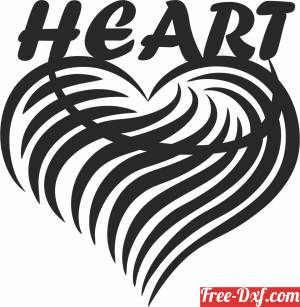 download Heart wall sign free ready for cut
