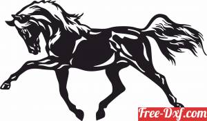 CNC Vector DXF Plasma Router Laser Cut DXF-CDR Vector Files Horse Lover 