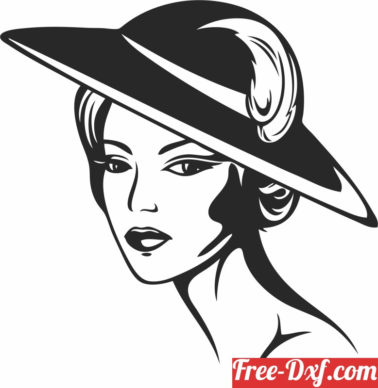 Download Beautiful woman art dxf Bv1il High quality free