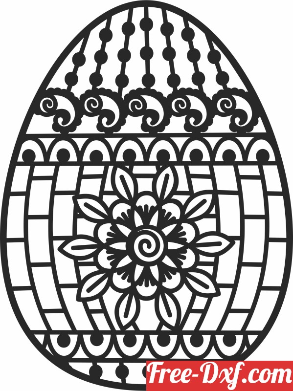 Download decorative easter egg BwbgF High quality free Dxf files,