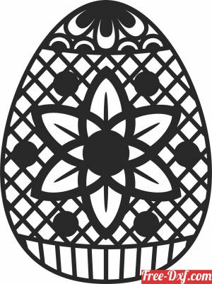 download easter egg flower decorative free ready for cut