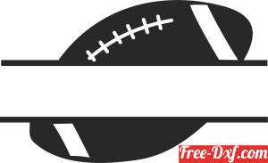 download Football Split Monogram free ready for cut