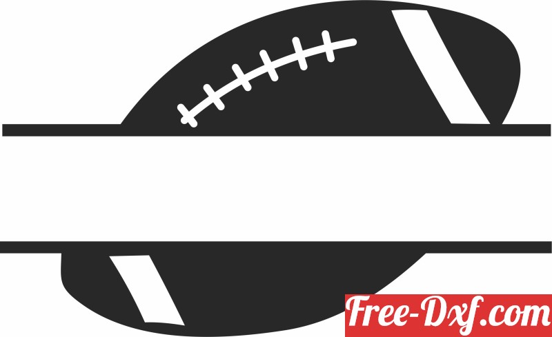 Download Football Split Monogram C0IAm High quality free Dxf file