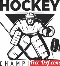 download Hockey goalie logo free ready for cut