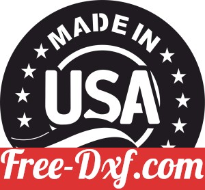 Made in USA sign with flag