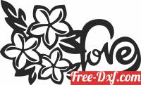 download love clipart with flowers free ready for cut