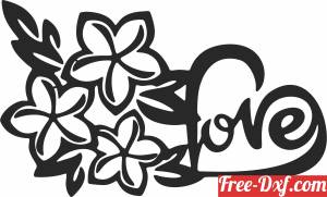 download love clipart with flowers free ready for cut