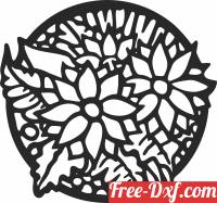 download decorative floral wall art free ready for cut