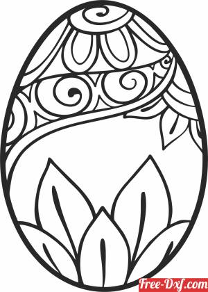 download Easter egg art clipart free ready for cut