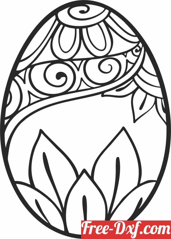 Download Easter egg art clipart CNqeU High quality free Dxf files