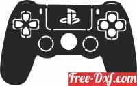 download Playstation remote wall decor free ready for cut