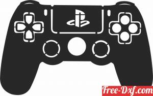 download Playstation remote wall decor free ready for cut