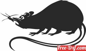 download rat Silhouette free ready for cut