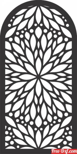 download floral pattern wall decorative screen free ready for cut