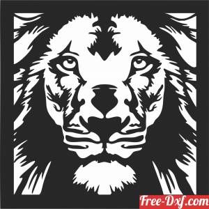 download lion face wall decor free ready for cut