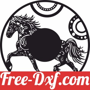 horse vinyl clock