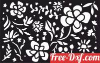 download Decorative floral wall screen pattern with flowers free ready for cut